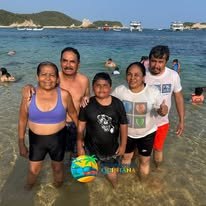 Familia en la playa